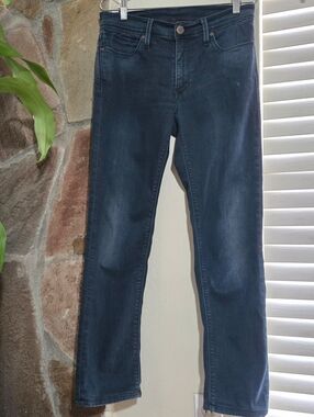 Levi's Selvedge Red Line Wilfred 511 Dark Wash Jeans 30x34 Metal Emblem Tag
